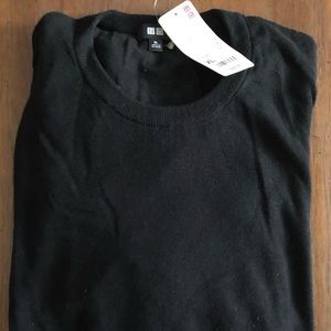 Uniqlo Cotton Cashmere sweater XL black NWT